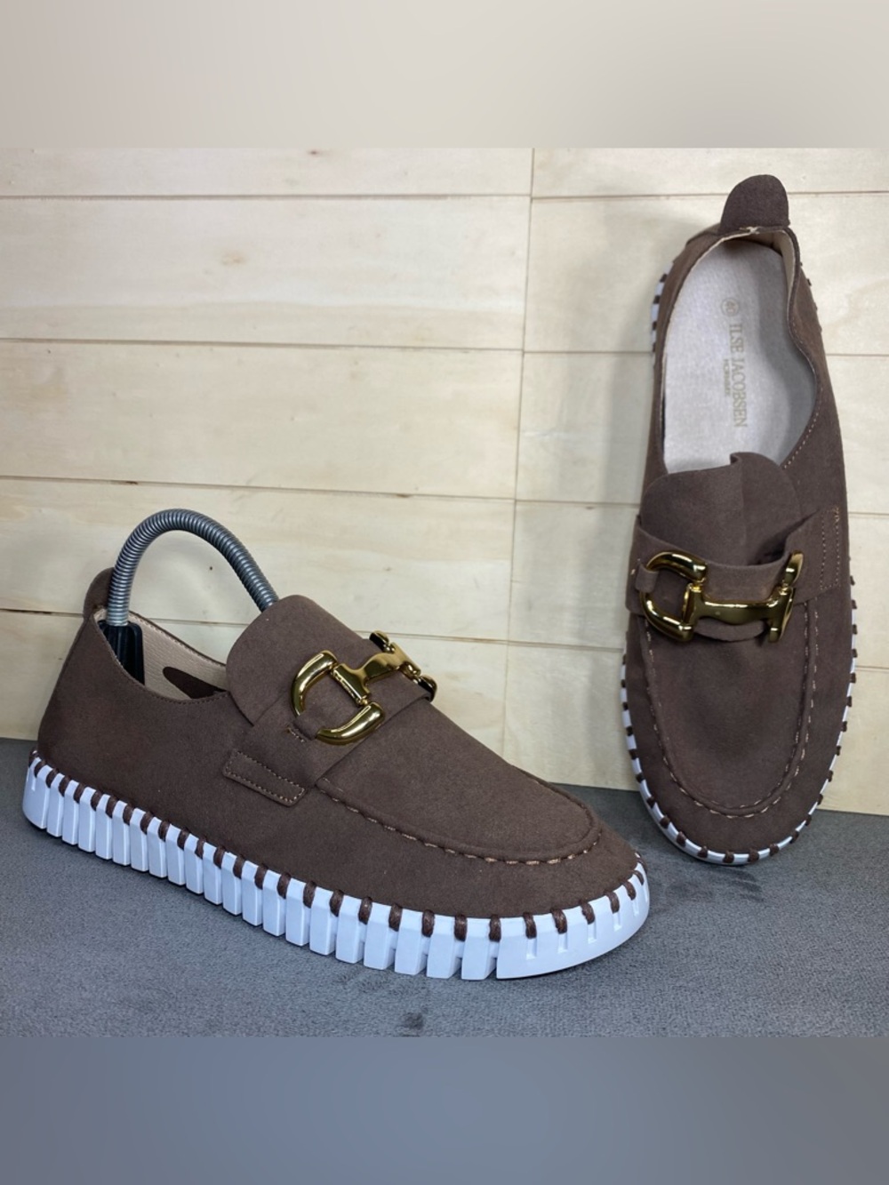 Ilsie Jacobsen Tulip Bit Loafers Brown Women's Size 8 Shoes EU40 Flats - Picture 12 of 12